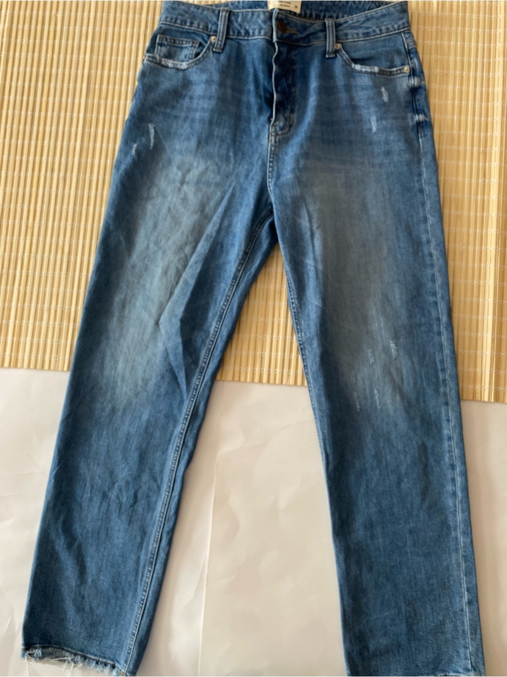 Women's Blue Boyfriend Jeans - Relaxed Fit Denim